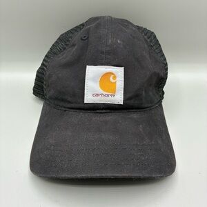 Carhartt Mesh Back Trucker Hat Youth Adjustable Snapback Black Hat